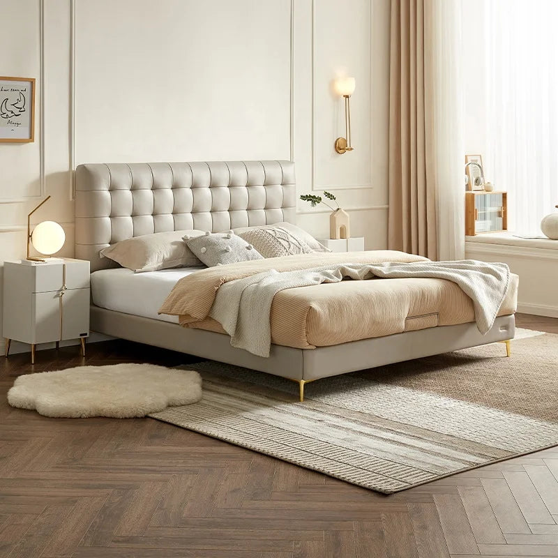 Luxurious European Style King Bed Set for Custom Light Luxury Home Furniture