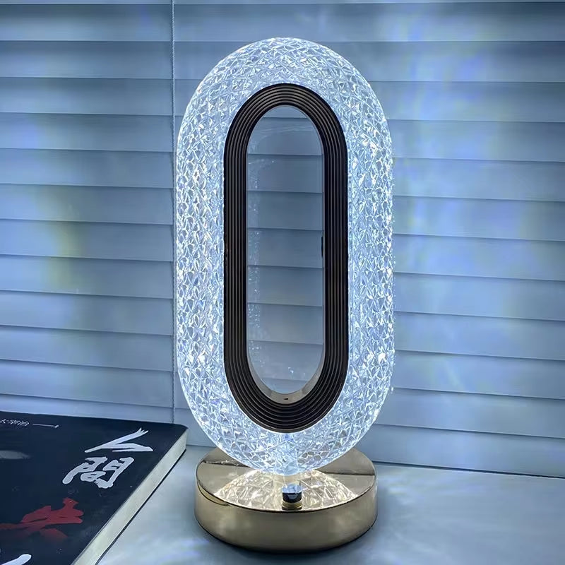 Luxury Crystal Touch Table Lamp: Modern Style for Bedroom, Restaurant, Bar