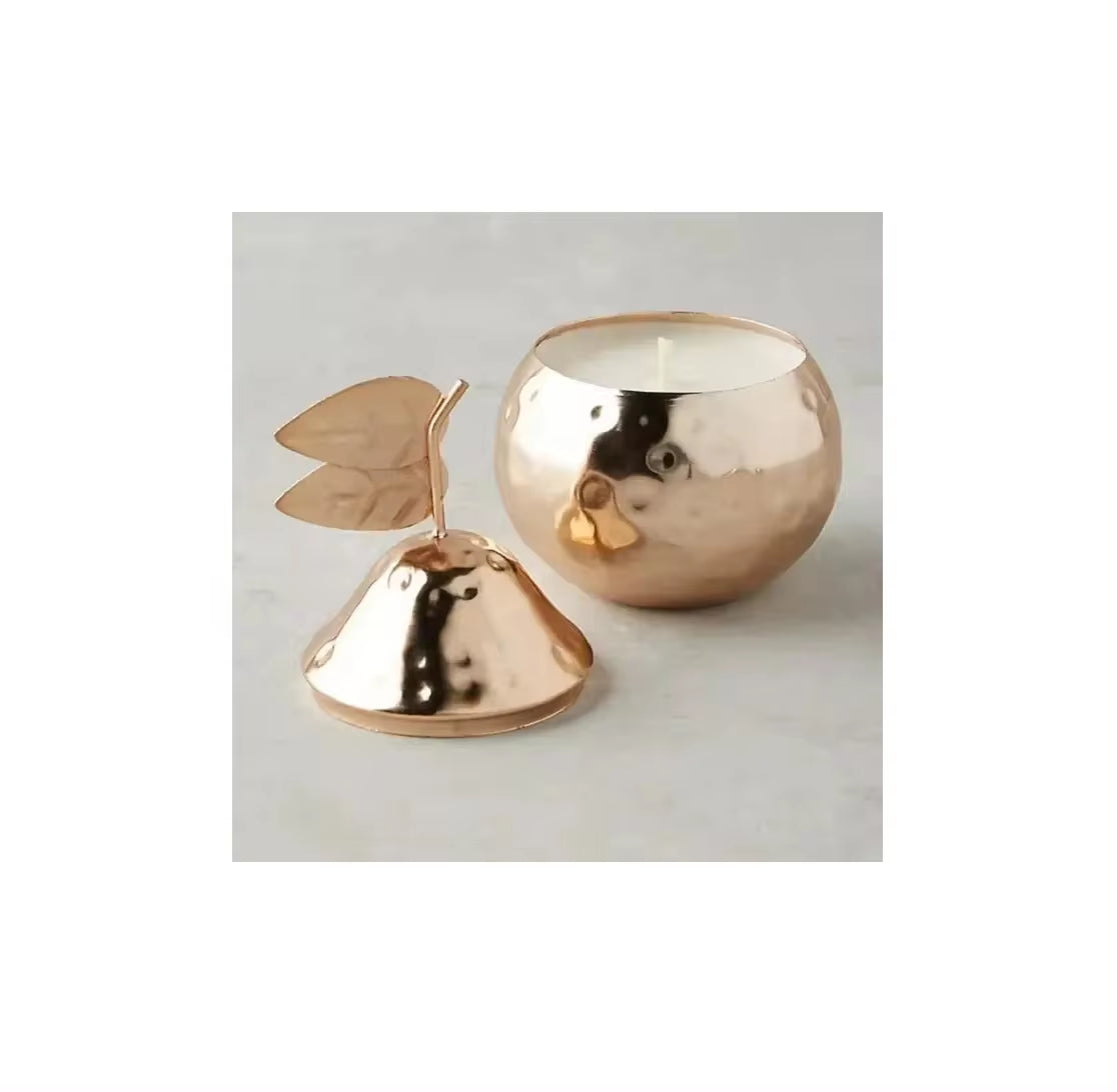 Premium Scented Candle Jar Gold Color with Wax Set of Two Manufacturer Wholesaler Factory Direct Sale